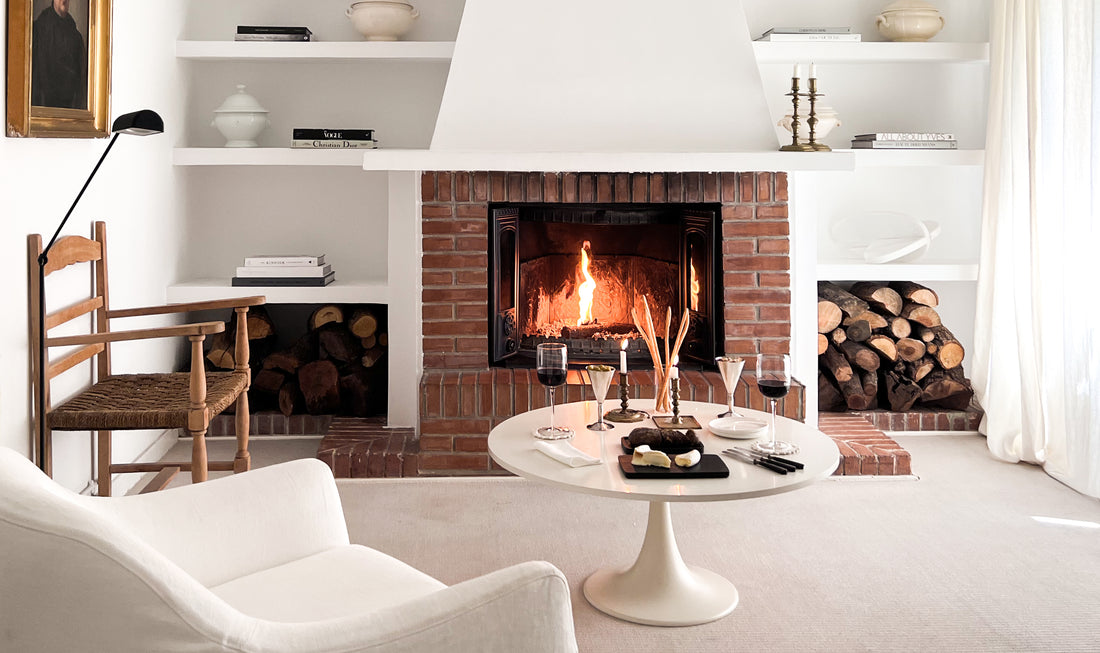 Aperitivo junto a la chimenea