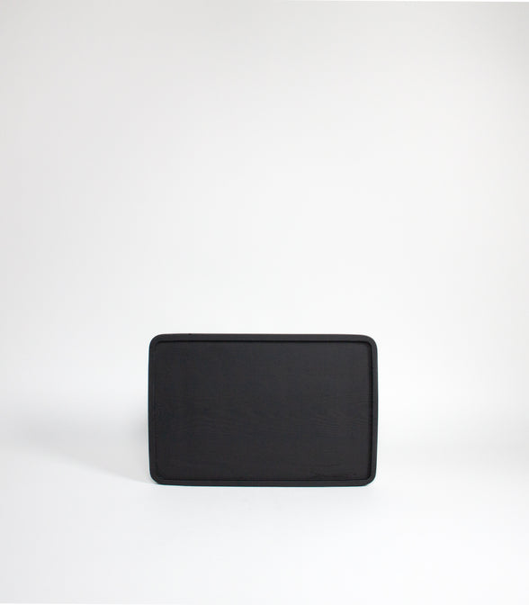 BANDEJA RECTANGULAR MADERA CARBONIZADA M