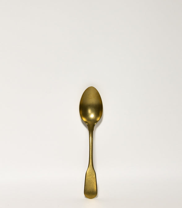 4 DESSERT SPOONS IN GOLD STONEWASHED FINISH